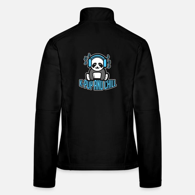 K-Pop And Chill Panda Bubble Tea Kawaii Frauen Softshelljacke