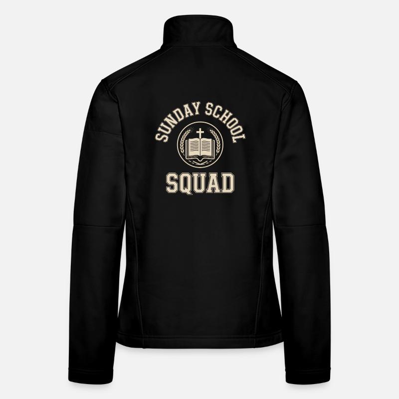 Sunday School Squad Emblem Women's Softshell Jacket