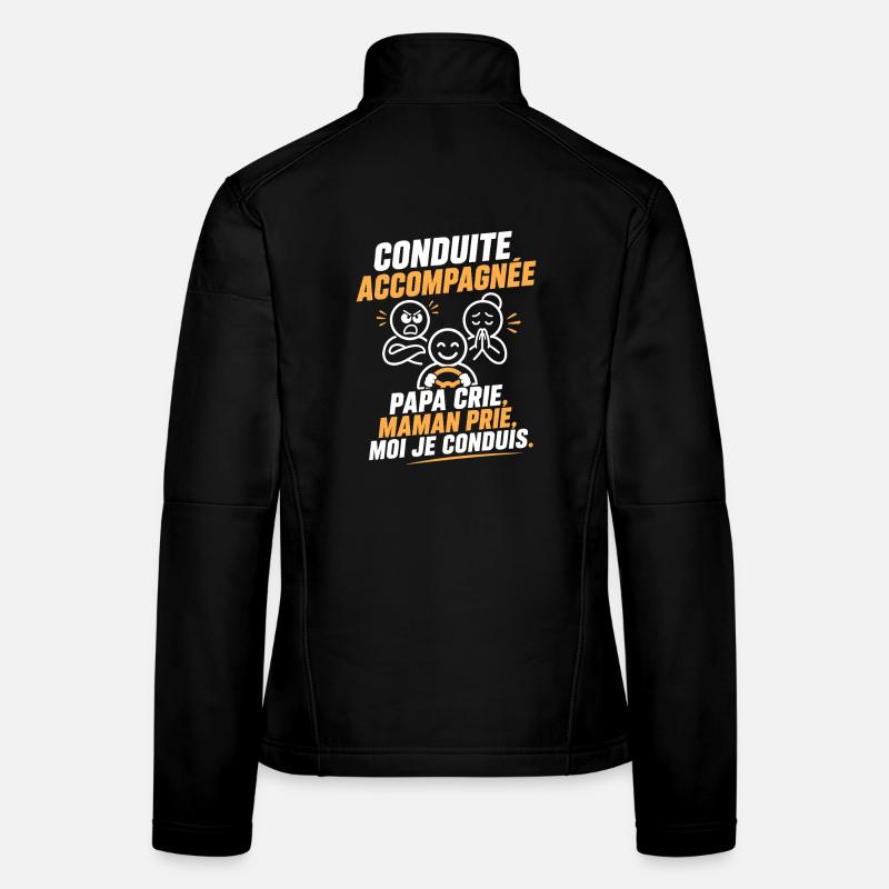 Conduite Accompagnée: Cri et Prière Veste en tissu softshell Femme