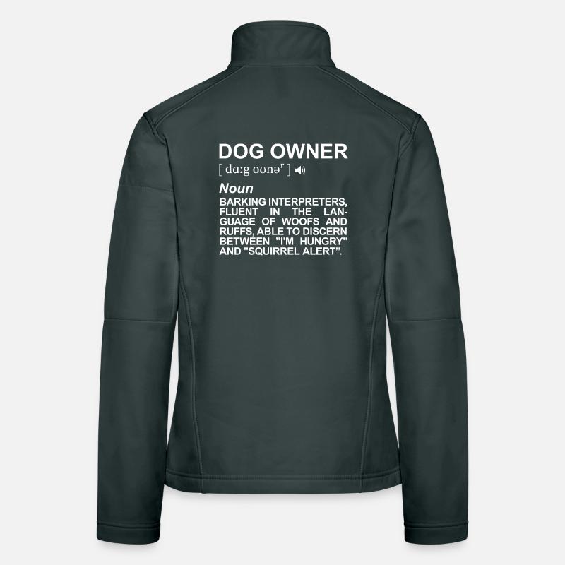 Description du propriétaire de chien Veste en tissu softshell Femme