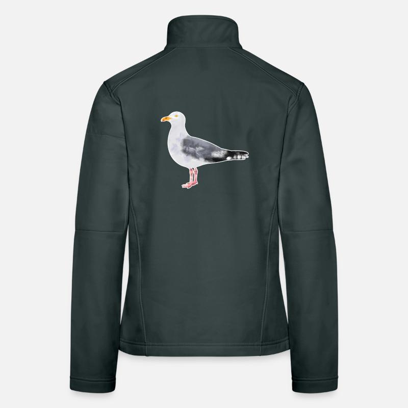 Mouette argentée.1 Veste en tissu softshell Femme