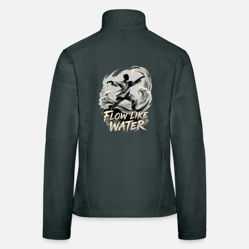 Coule comme de l’eau du tai chi Veste en tissu softshell Femme