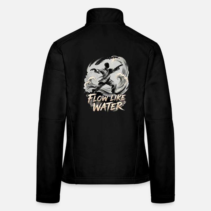 Coule comme de l’eau du tai chi Veste en tissu softshell Femme