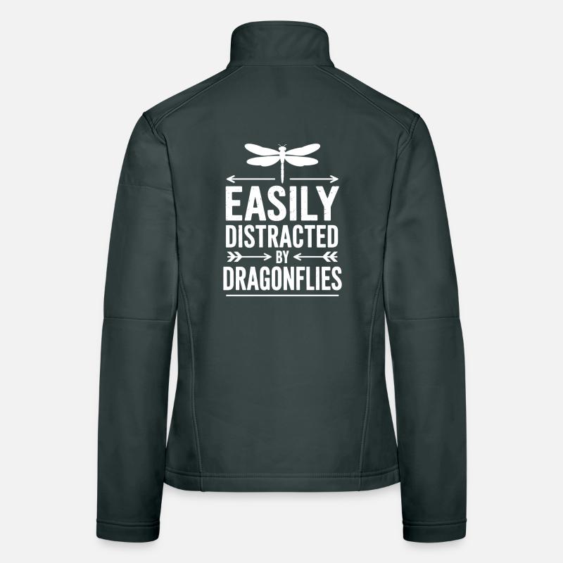 Libellules Dictons Libellules Libellules Drôle de Libellules Veste en tissu softshell Femme