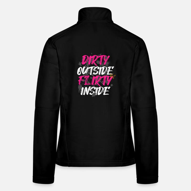 Course boueuse à l’extérieur Schlammlauf Mud Run Veste en tissu softshell Femme