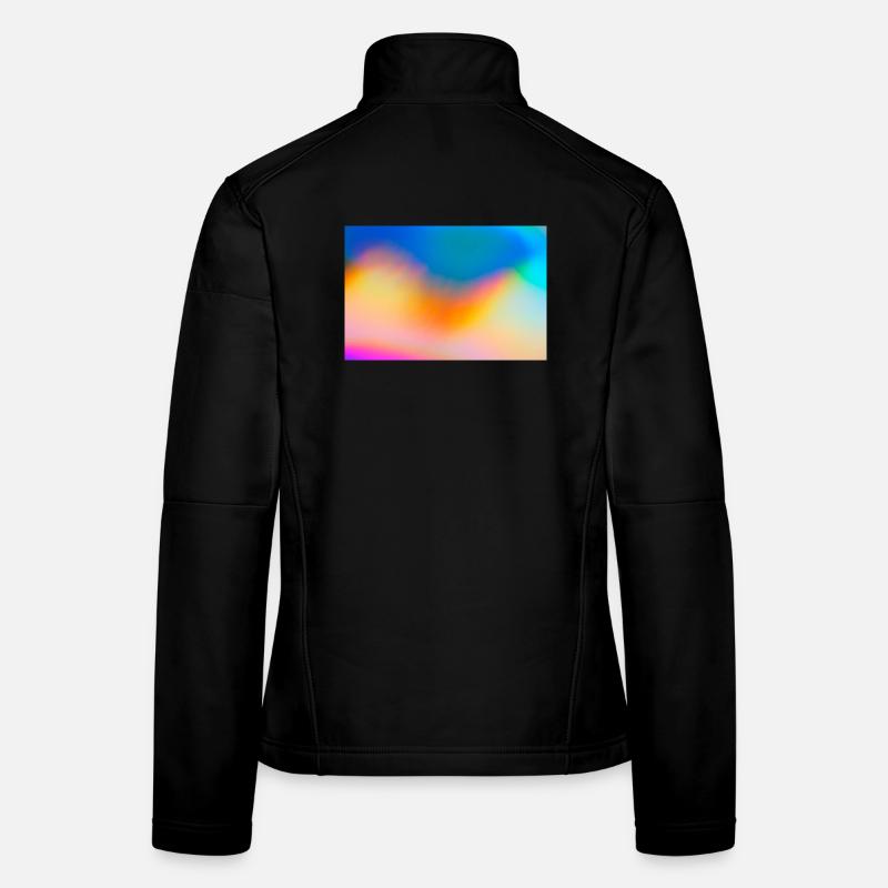 Décor de dégradé des vagues de couleur Veste en tissu softshell Femme