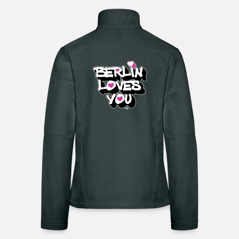 Cœur de Berlin t’aime 3D Veste en tissu softshell Femme