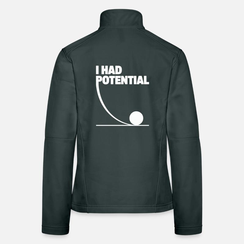 I Had Potential: Potential Graphics Math Gag Women's Softshell Jacket