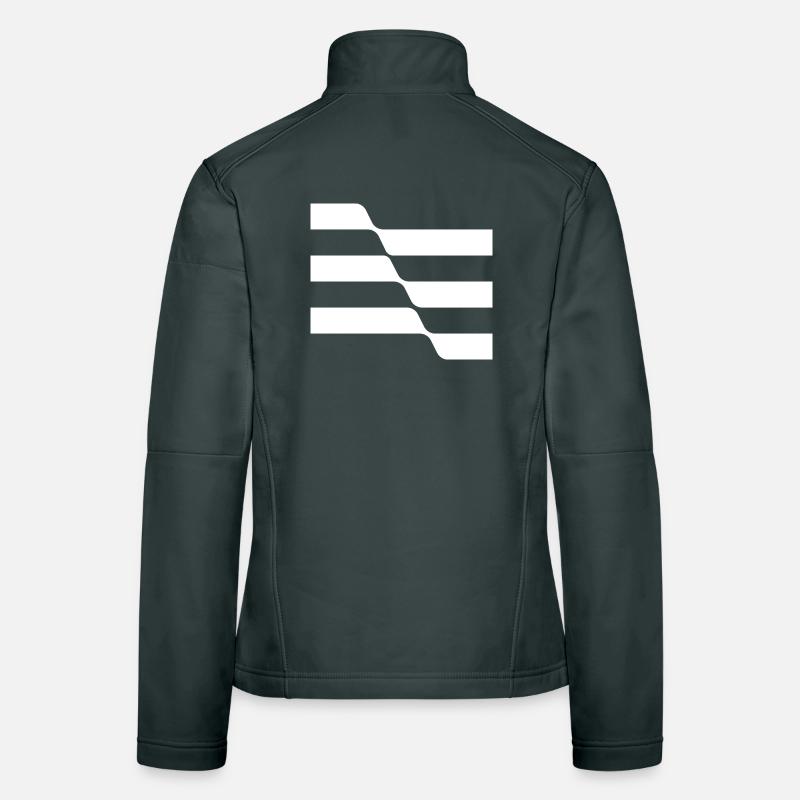 Conception des bandes géométriques Veste en tissu softshell Femme