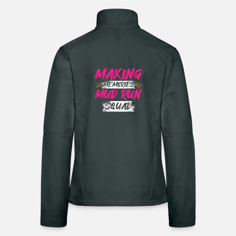 Équipe de course dans la boue Schlammlauf Course boueuse Veste en tissu softshell Femme