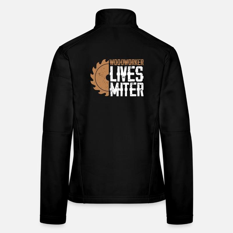 Holzhandwerker Lebens-Motiv Miter Matters Frauen Softshelljacke