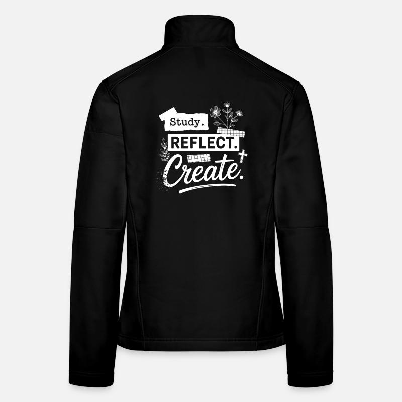 Study. Reflect. Create. Women's Softshell Jacket
