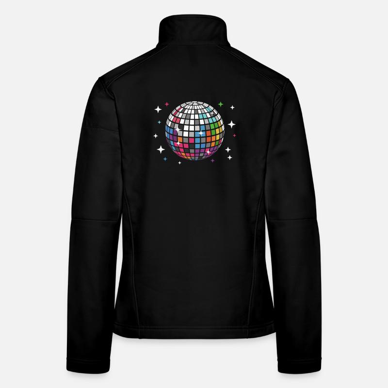 Discokugel Disco Discothek Frauen Softshelljacke