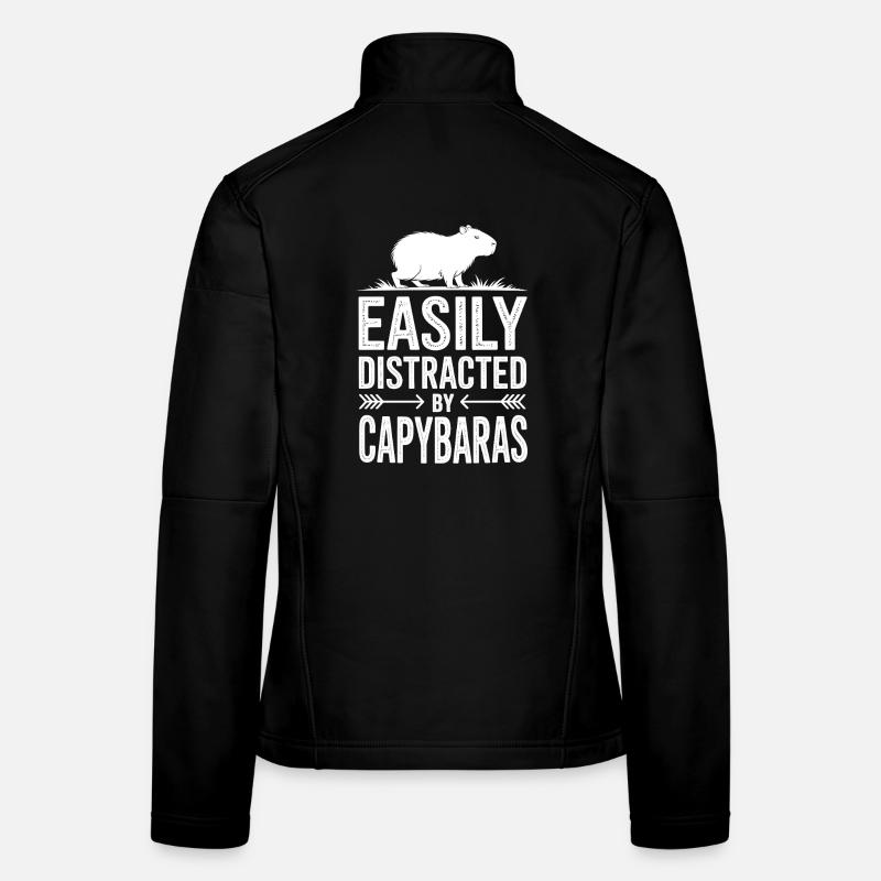 Capybara Dictons Capybara Drôle de capybara Cadeau de capybara Veste en tissu softshell Femme