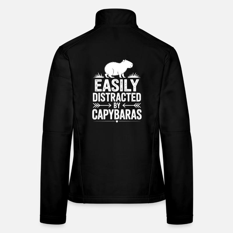 Capybara Dictons Capybara Drôle de capybara Cadeau de capybara Veste en tissu softshell Femme