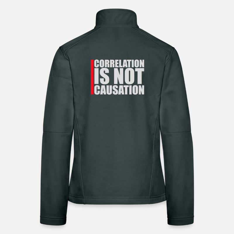 La corrélation n’est pas la causalité : la science des nerds Veste en tissu softshell Femme