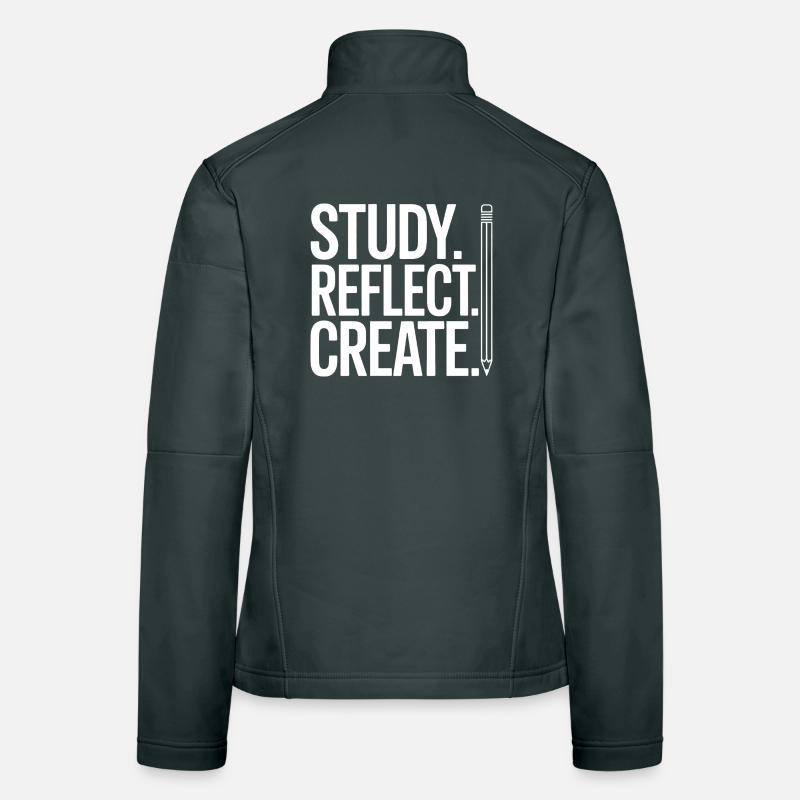 Study Reflect Erstellen Sie Bleistifttypografie Frauen Softshelljacke