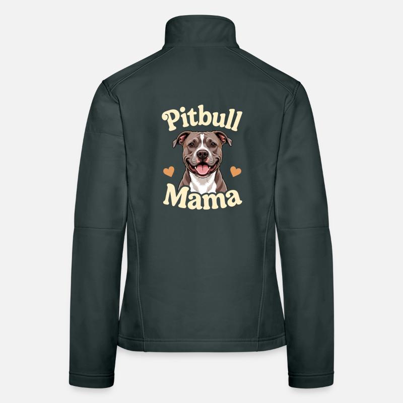 Cadeau d’illustration de la mère pitbull Veste en tissu softshell Femme