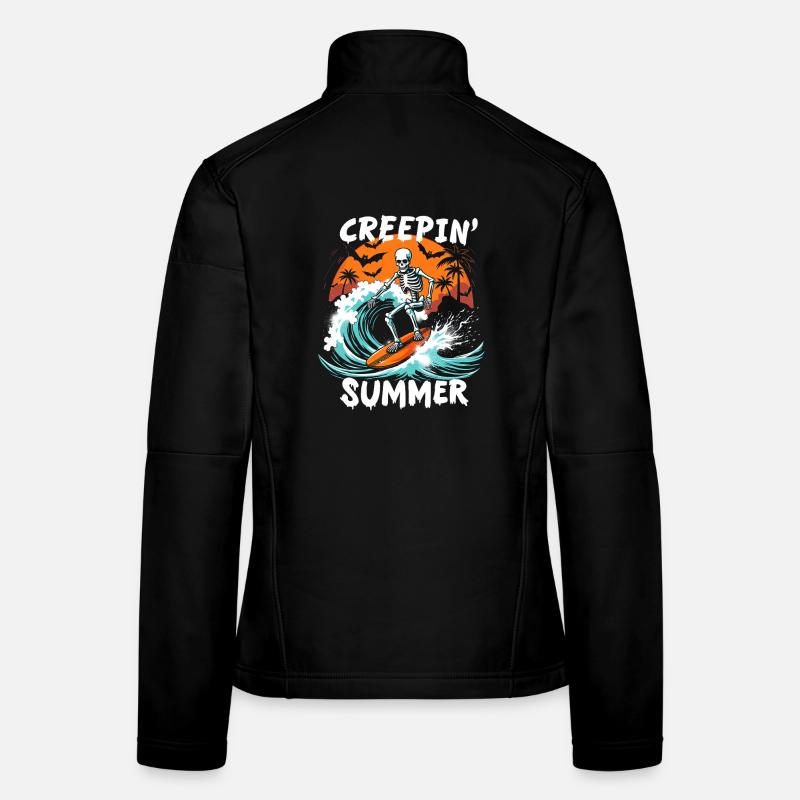Effrayant Été Summerween Halloween Veste en tissu softshell Femme