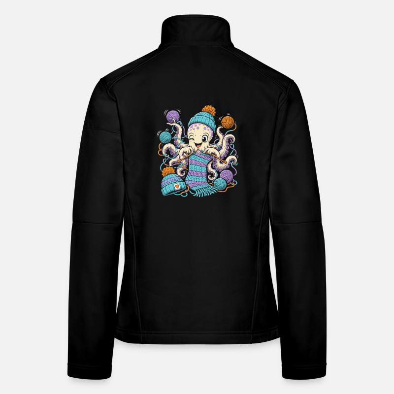Pfiffiger Oktopus Strickzauber Frauen Softshelljacke