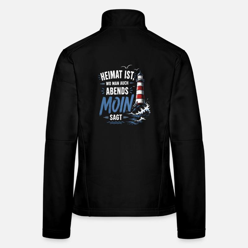 Heimat Moin Abend Leuchtturm Frauen Softshelljacke