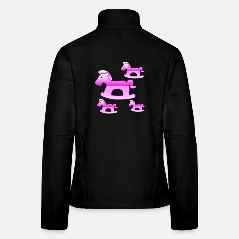 Chevaux Veste en tissu softshell Femme