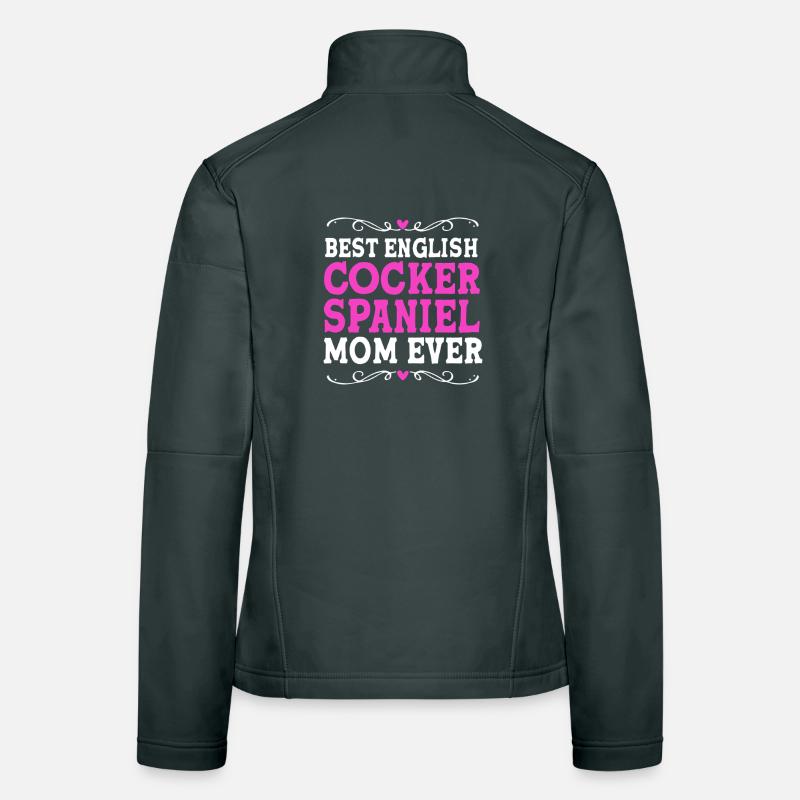 Maman Cocker Spaniel Maman de chien Veste en tissu softshell Femme