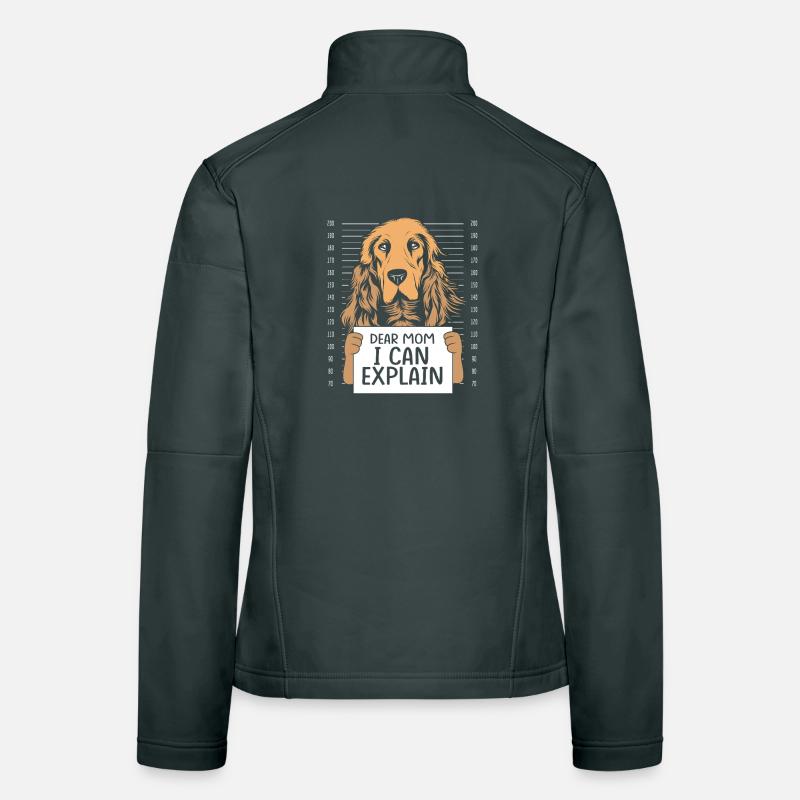 Maman Cocker Spaniel Maman de chien Veste en tissu softshell Femme