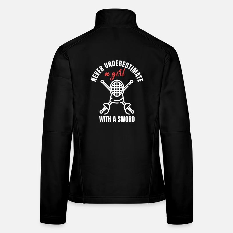 Fille d’Escrime avec Épée Veste en tissu softshell Femme