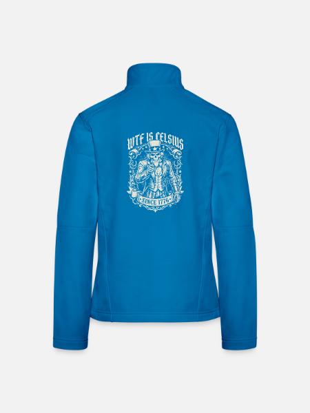 WTF is Celsius Skeleton Funny American - Frauen Softshelljacke - Schwarz - Hinten