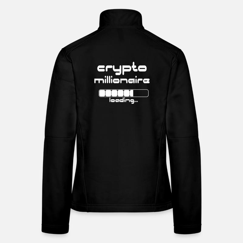 Crypto Millionaire Loading Funny Bitcoin ETH Women's Softshell Jacket