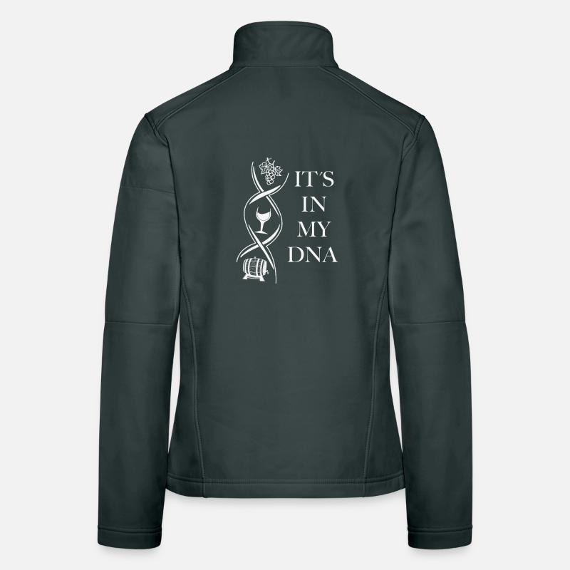 C’est dans mon ADN – Design pour amoureux du vin Veste en tissu softshell Femme