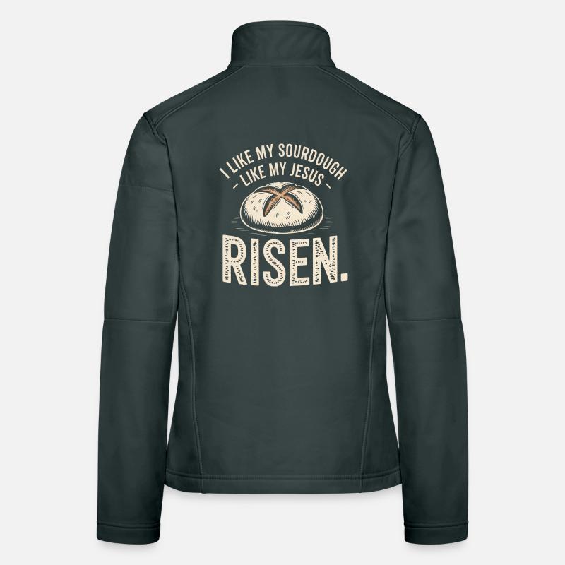 Sauerteig Jesus Risen Bread Tee Frauen Softshelljacke