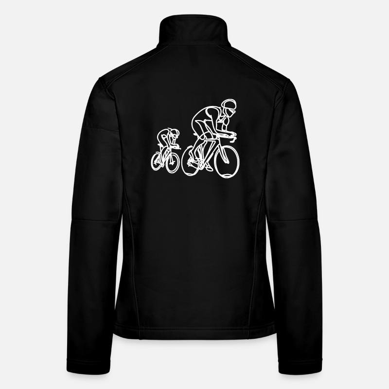 Dessin cycliste Veste en tissu softshell Femme