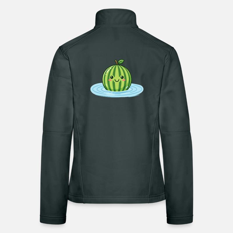 Éclaboussures de pastèque, ambiances de piscine d’été, mesdames Veste en tissu softshell Femme