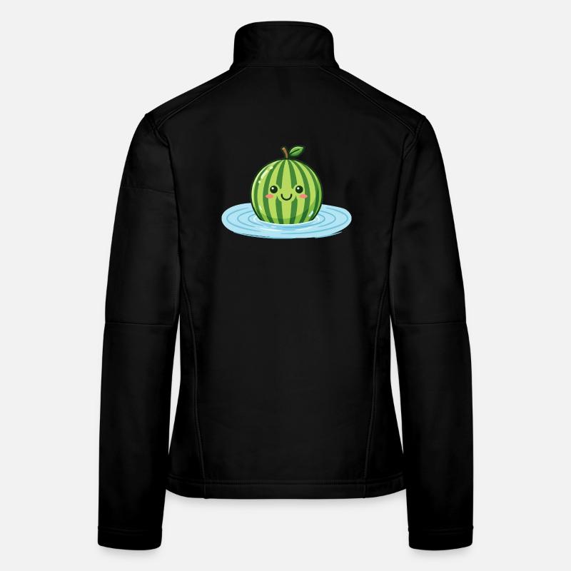 Éclaboussures de pastèque, ambiances de piscine d’été, mesdames Veste en tissu softshell Femme