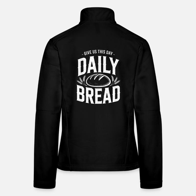 Logo typographique Daily Bread Bold Veste en tissu softshell Femme