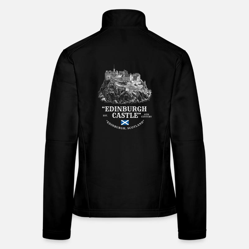 Voyage de la silhouette du château d’Édimbourg Veste en tissu softshell Femme