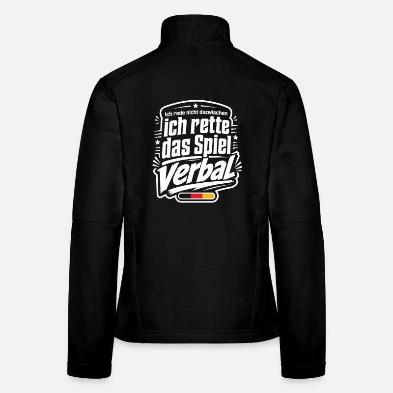 Ich rette das Spiel verbal Frauen Softshelljacke