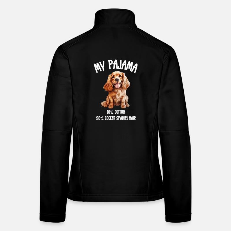 Cocker Spaniel Pyjama-Haare Frauen Softshelljacke