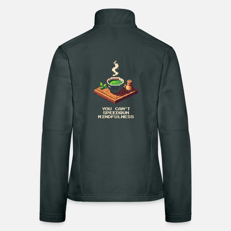 La pleine conscience n’est pas un speedrun | Pixel Gaming Veste en tissu softshell Femme