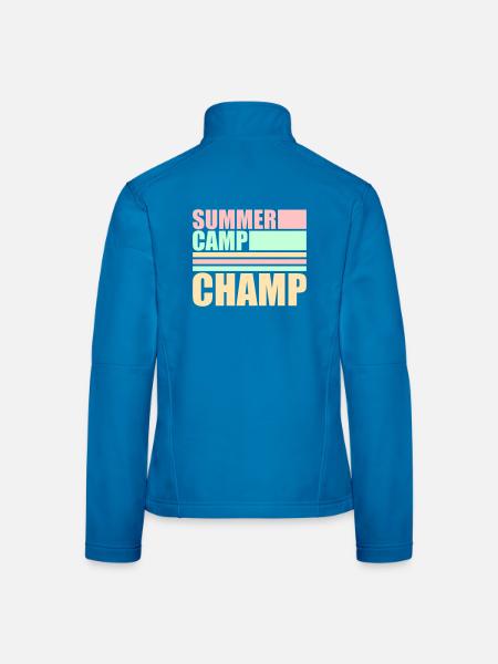 Summer Camp Champ Lustig Kinder Outdoor Abenteuer - Frauen Softshelljacke - Dunkelgrau - Hinten