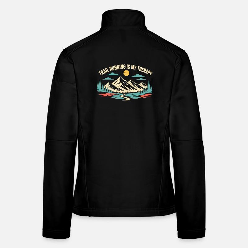 La course en sentier est ma thérapie Veste en tissu softshell Femme