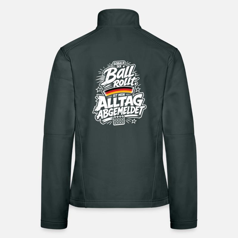 Ball rollt Alltag abgemeldet Frauen Softshelljacke