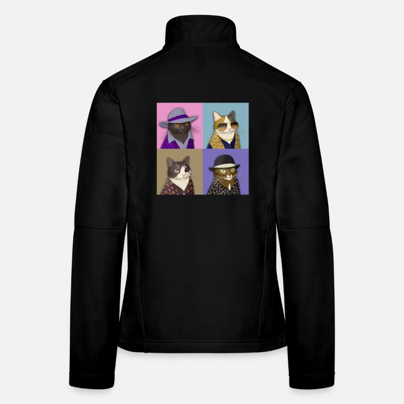 Badass Cat Quartet Veste en tissu softshell Femme