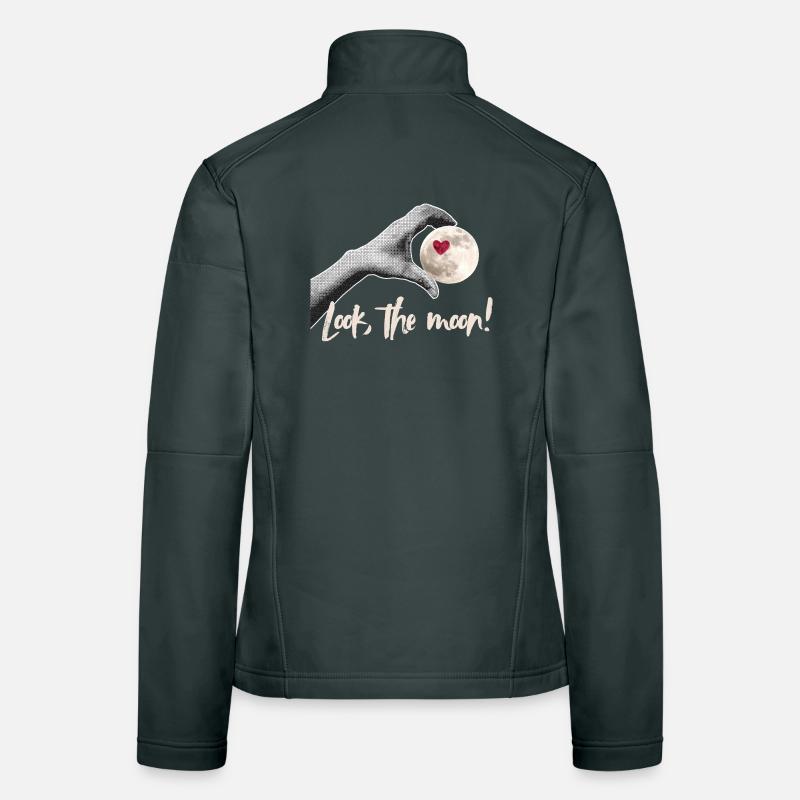 Look the moon! Moonlover Design Frauen Softshelljacke