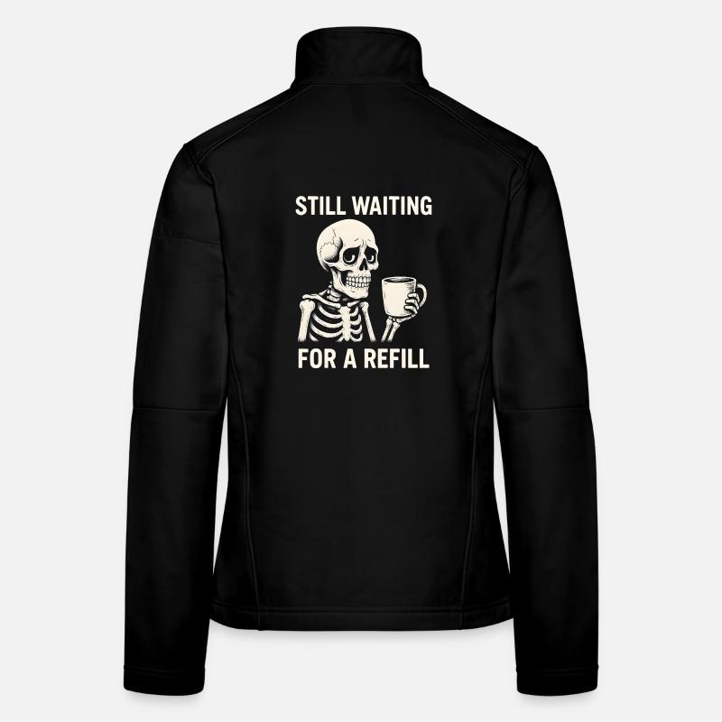 Skeleton Waiting For Refill Women's Softshell Jacket