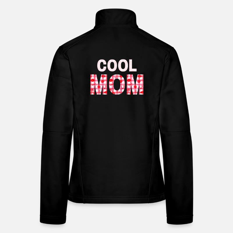 Heart Plaid Mom Statement Women's Softshell Jacket