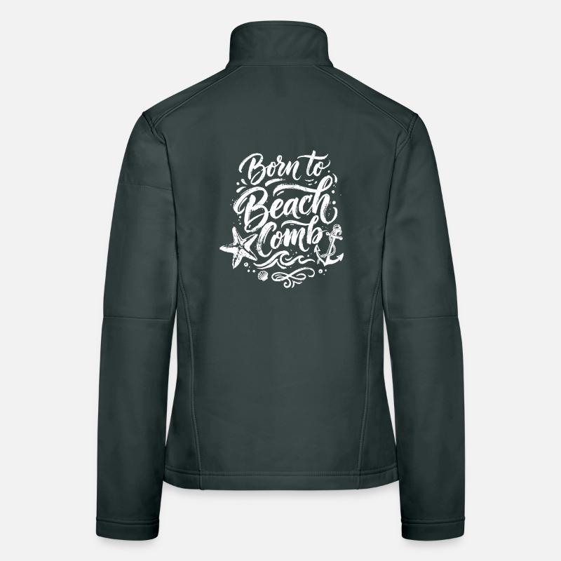 born to beach comb Women's Softshell Jacket