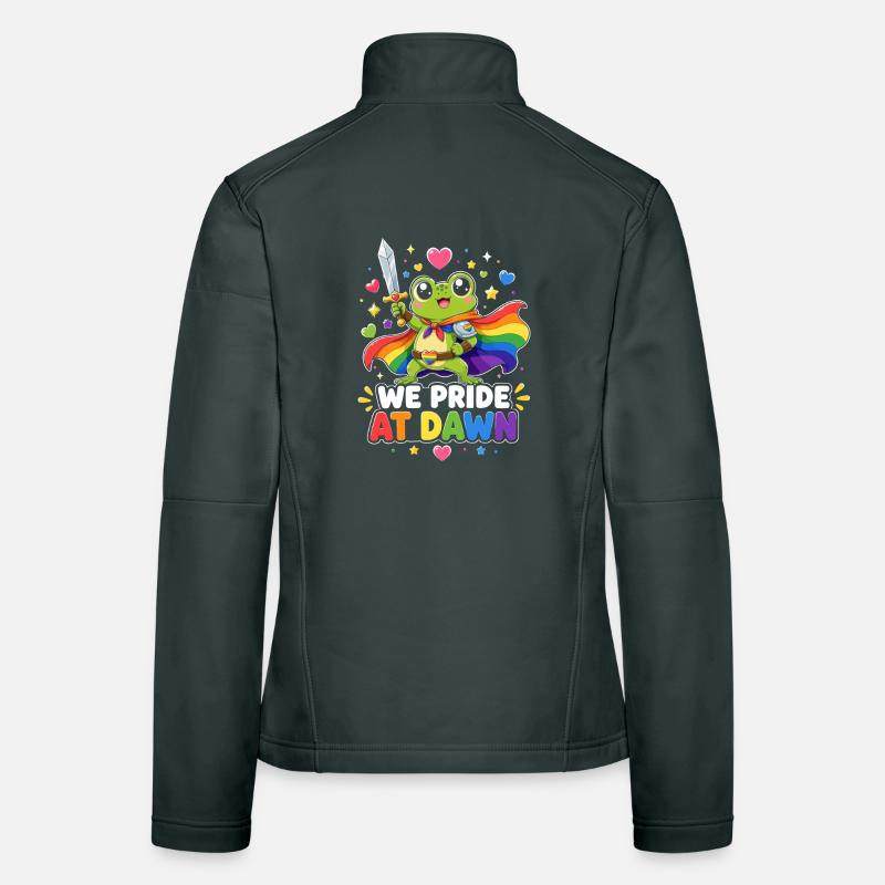 Froschheld Pride am Morgen Frauen Softshelljacke